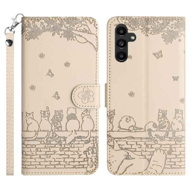 Cat Embossing Pattern Leather Phone Case with Lanyard, For Samsung Galaxy S26+ 5G, For Samsung Galaxy S26 Edge 5G, For Samsung Galaxy S26 Ultra 5G, For Samsung Galaxy S26 5G, For Samsung Galaxy S25 FE 5G, For Samsung Galaxy S25 5G                      ...