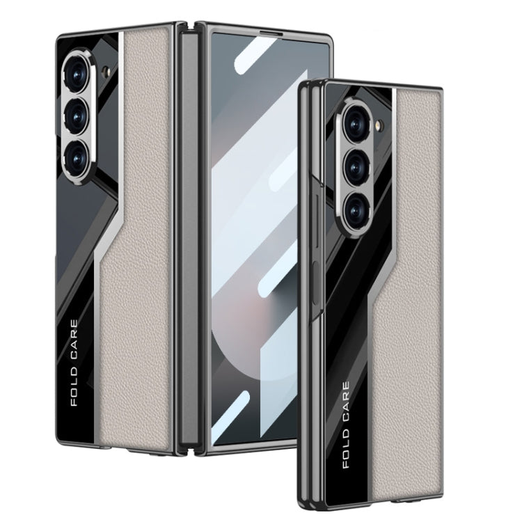 GKK Integrated Plating TPU + Leather Supercar Full Coverage Phone Case
