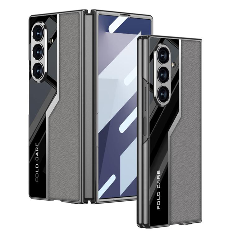GKK Integrated Plating TPU + Leather Supercar Full Coverage Phone Case