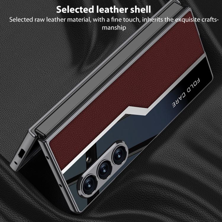 GKK Integrated Plating TPU + Leather Supercar Full Coverage Phone Case