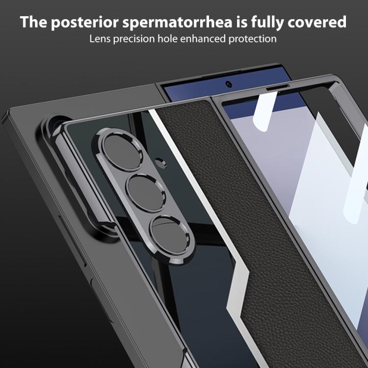 GKK Integrated Plating TPU + Leather Supercar Full Coverage Phone Case