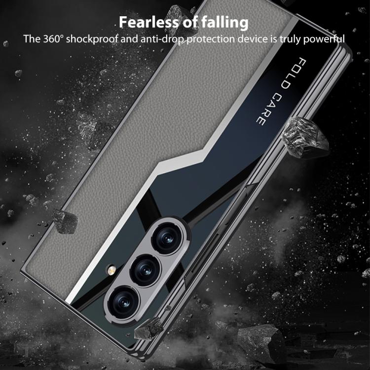 GKK Integrated Plating TPU + Leather Supercar Full Coverage Phone Case