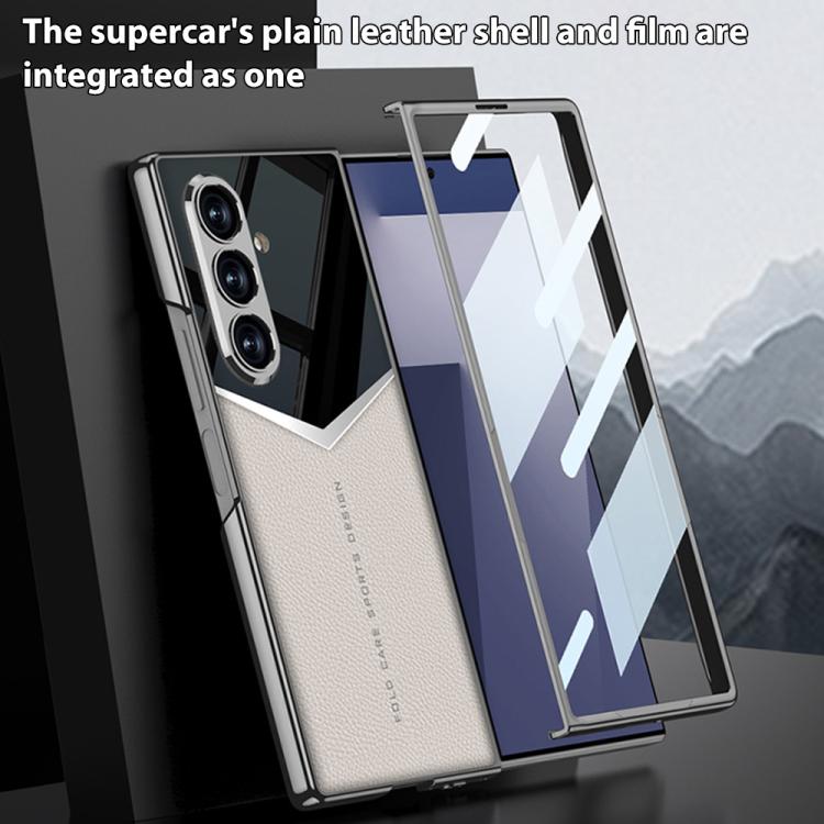 GKK Integrated Plating Leather Knight Full Coverage Phone Case