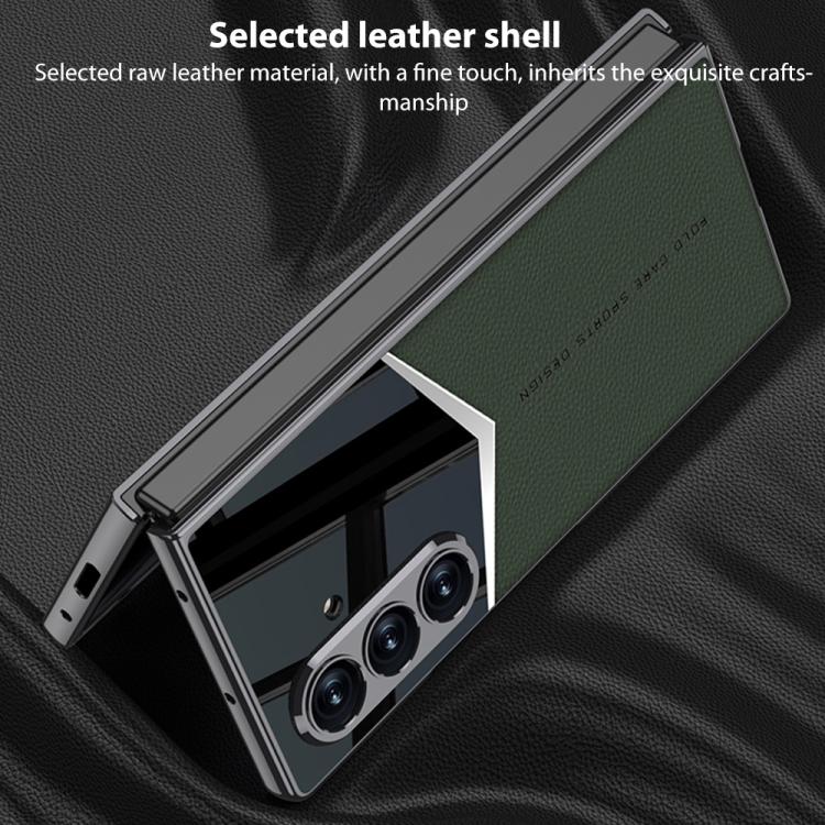 GKK Integrated Plating Leather Knight Full Coverage Phone Case