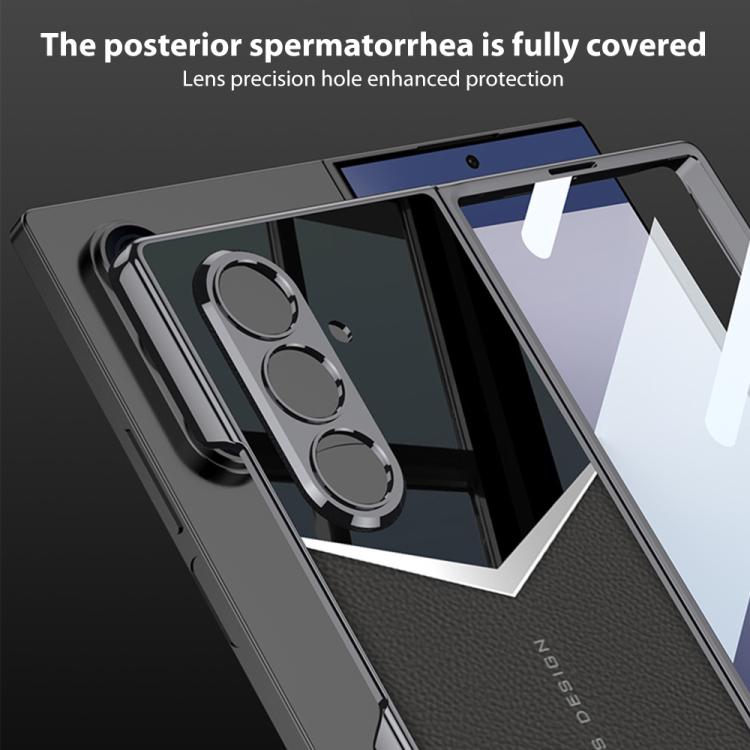 GKK Integrated Plating Leather Knight Full Coverage Phone Case