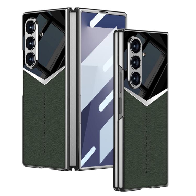 GKK Integrated Plating Leather Knight Full Coverage Phone Case