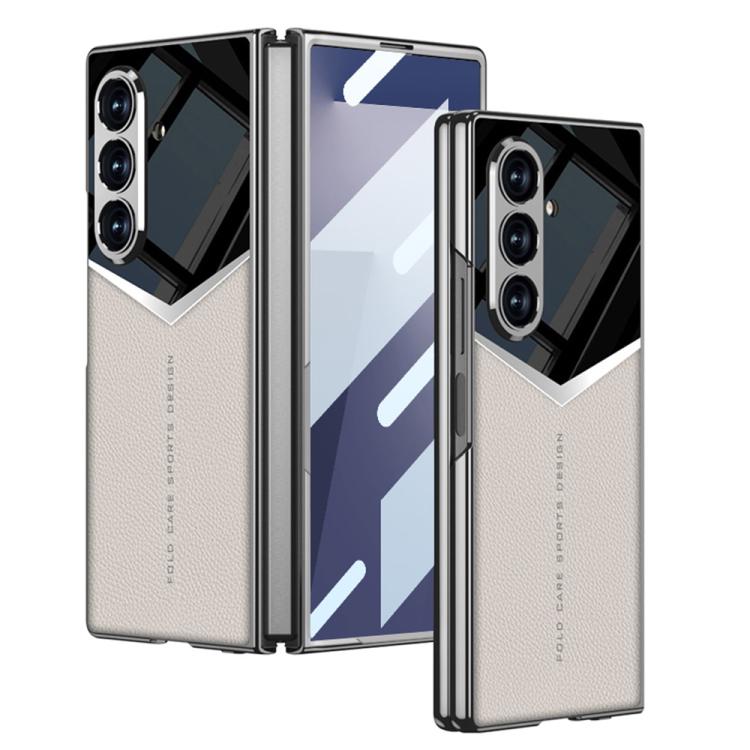 GKK Integrated Plating Leather Knight Full Coverage Phone Case