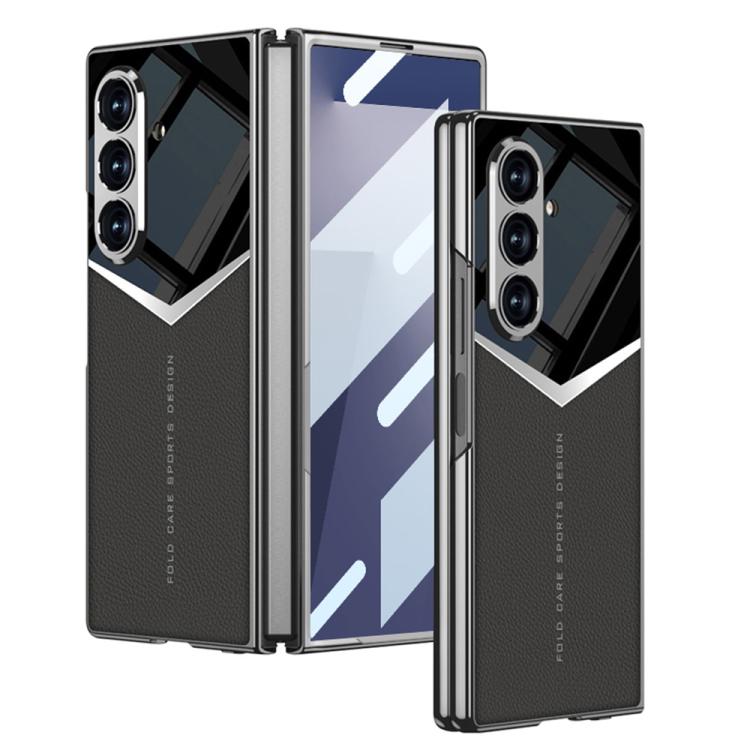 GKK Integrated Plating Leather Knight Full Coverage Phone Case