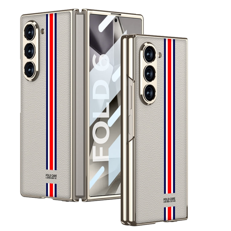 GKK Integrated Plating Leather Full Coverage Phone Case