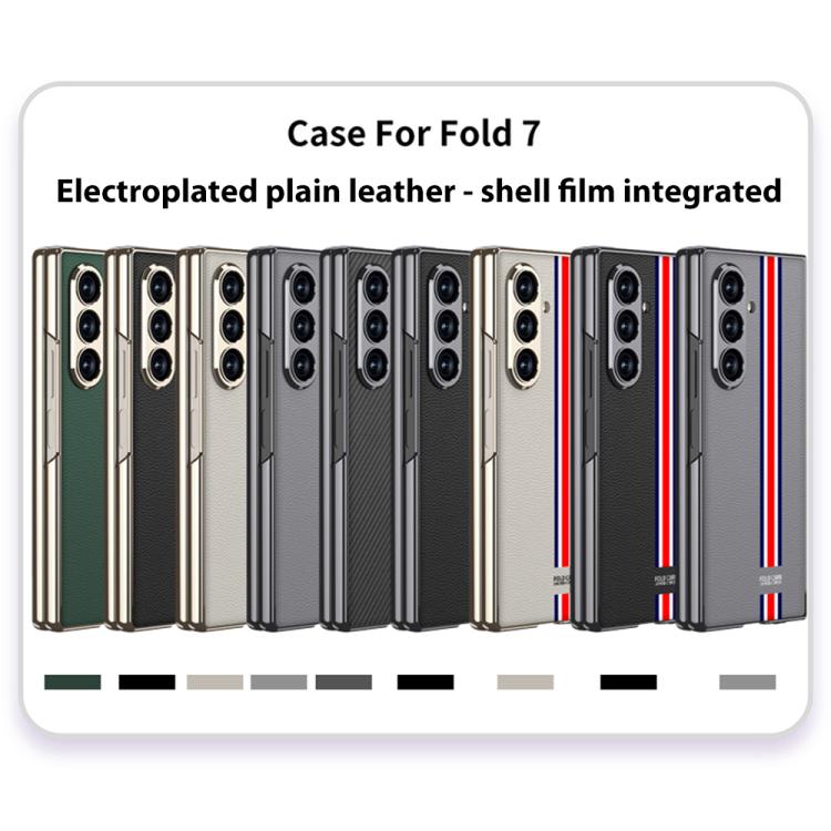 GKK Integrated Plating Leather Full Coverage Phone Case