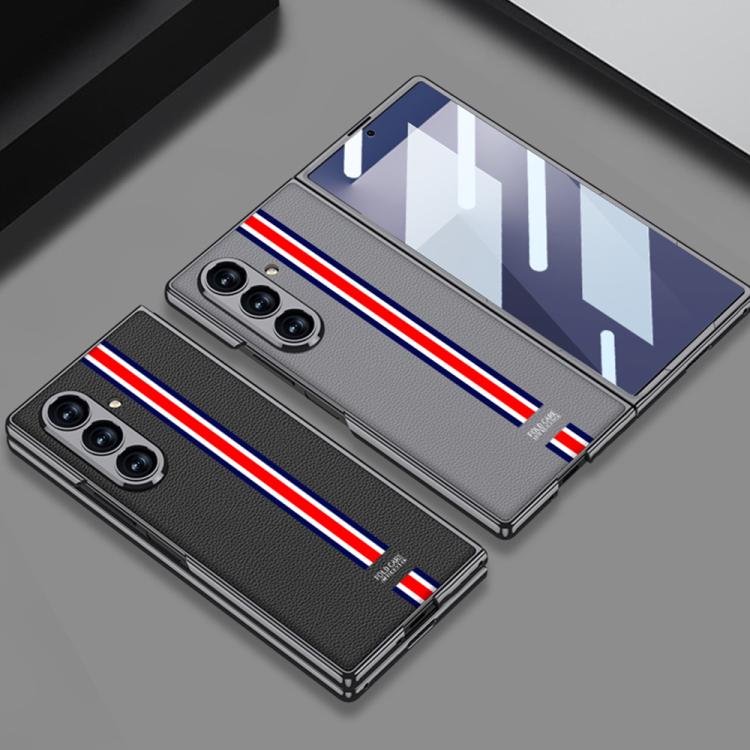 GKK Integrated Plating Leather Full Coverage Phone Case