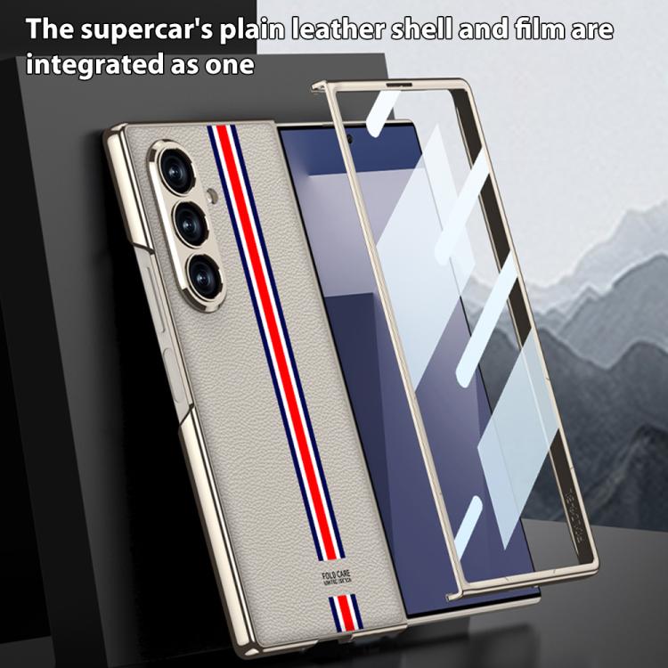 GKK Integrated Plating Leather Full Coverage Phone Case