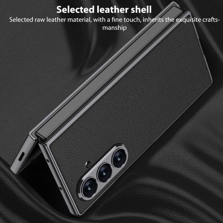 GKK Integrated Plating Leather Full Coverage Phone Case