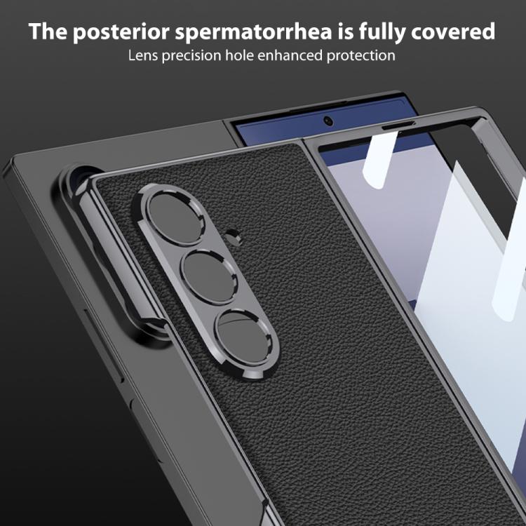 GKK Integrated Plating Leather Full Coverage Phone Case