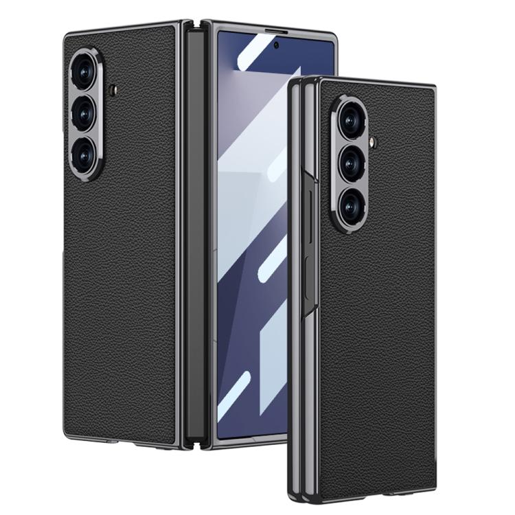 GKK Integrated Plating Leather Full Coverage Phone Case