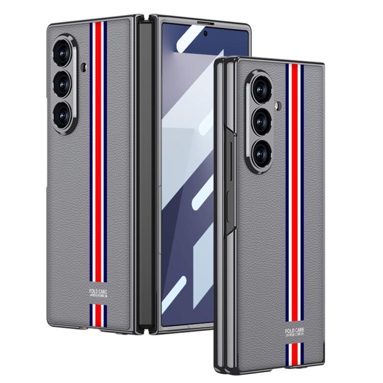 GKK Integrated Plating Leather Full Coverage Phone Case