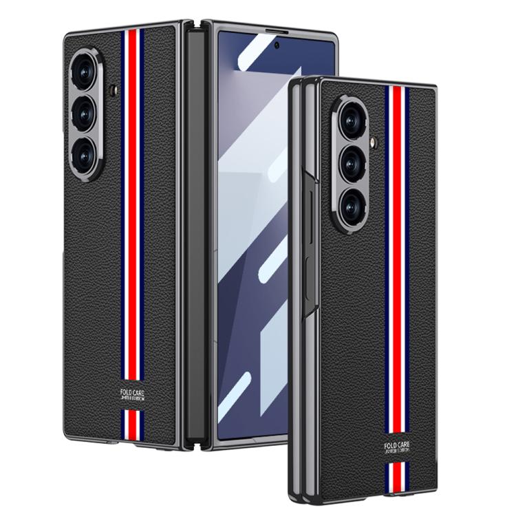 GKK Integrated Plating Leather Full Coverage Phone Case