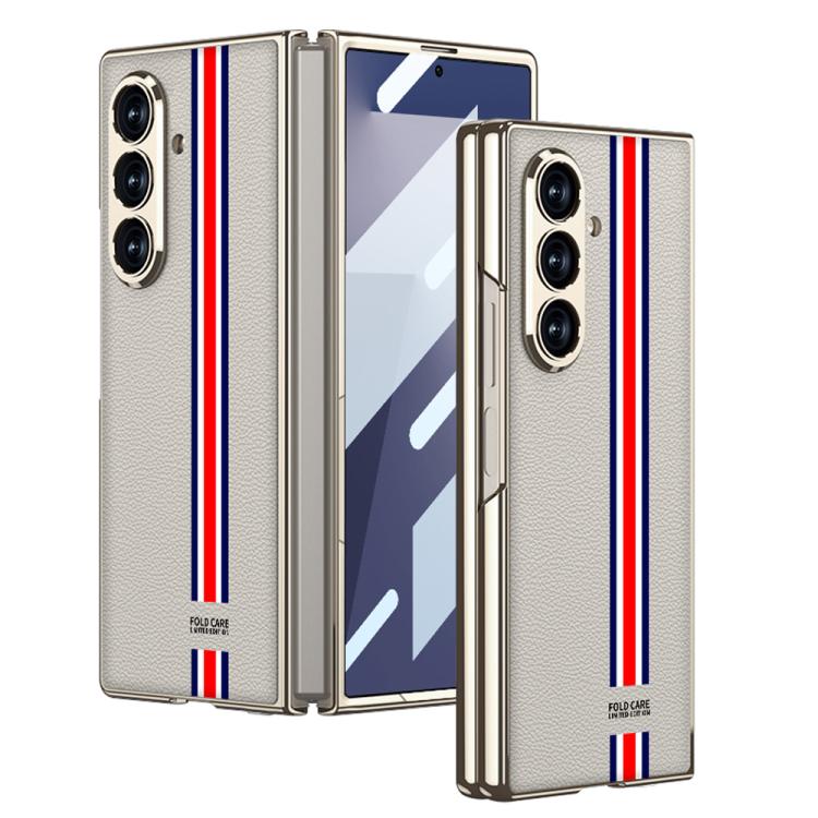 GKK Integrated Plating Leather Full Coverage Phone Case