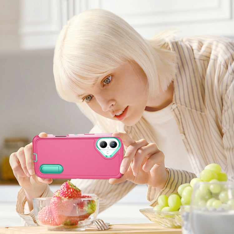 Rugged PC + Silicone Phone Case with Holder