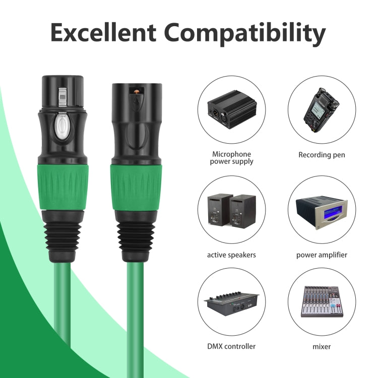 4 Color / Set JC1015 XLR 3pin Male to Female Audio Cable