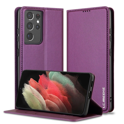 LC.IMEEKE L1 Series Frosted Fine Texture PU Phone Case, For Samsung Galaxy S22+ 5G, For Samsung Galaxy S22 5G, For Samsung Galaxy S21 5G, For Samsung Galaxy S21+ 5G, For Samsung Galaxy S21 Ultra 5G