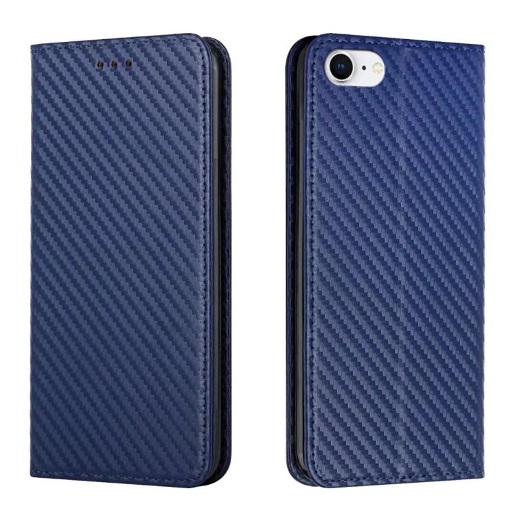 Carbon Fiber Texture Magnetic Flip Leather Phone Case