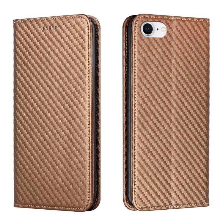 Carbon Fiber Texture Magnetic Flip Leather Phone Case