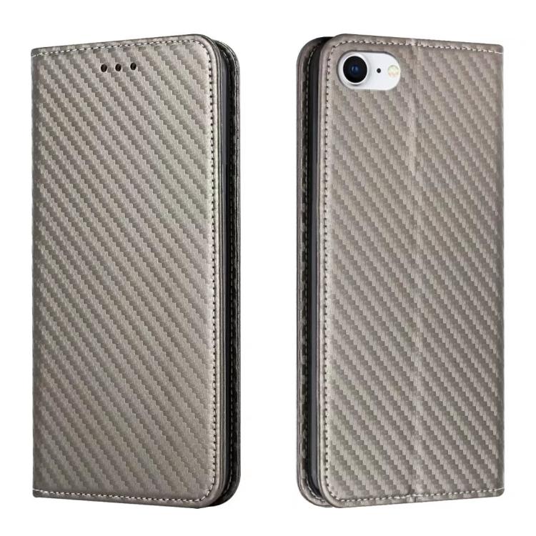 Carbon Fiber Texture Magnetic Flip Leather Phone Case