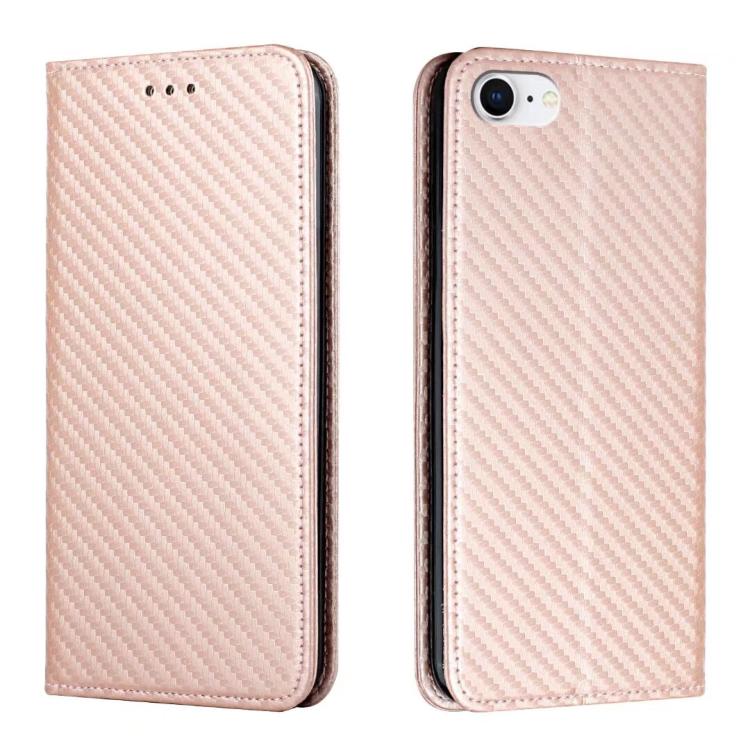 Carbon Fiber Texture Magnetic Flip Leather Phone Case