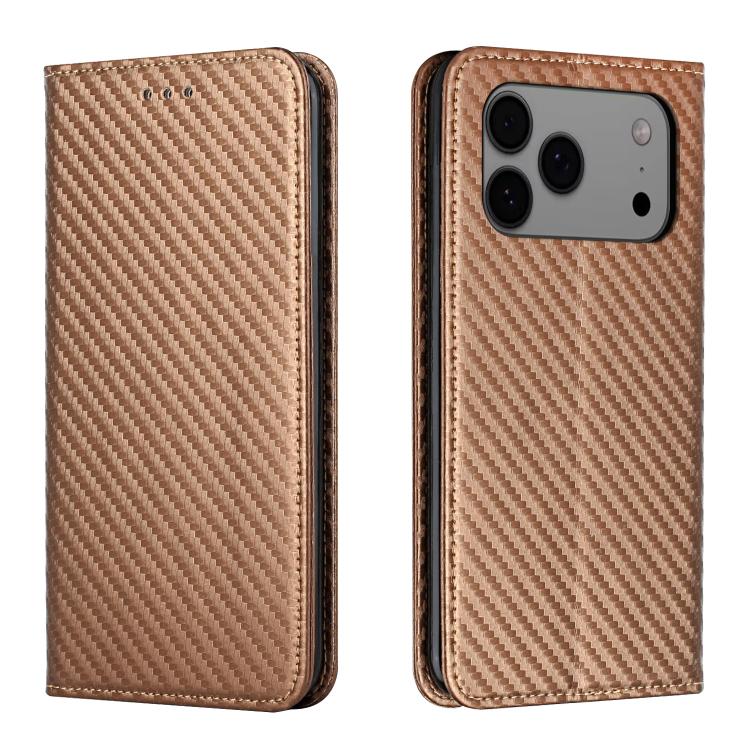 Carbon Fiber Texture Magnetic Flip Leather Phone Case