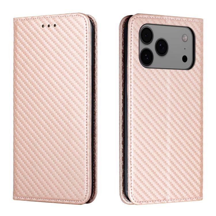 Carbon Fiber Texture Magnetic Flip Leather Phone Case