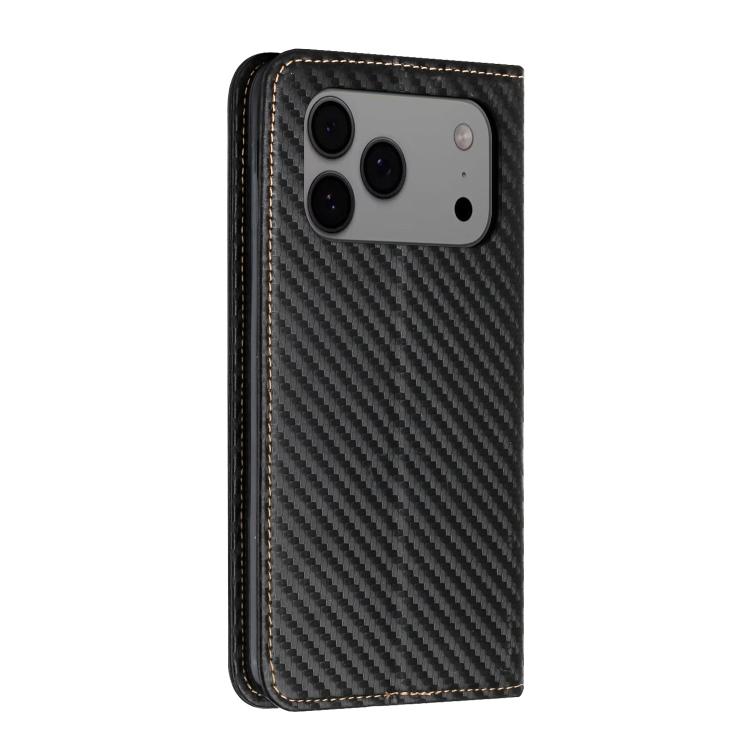 Carbon Fiber Texture Magnetic Flip Leather Phone Case