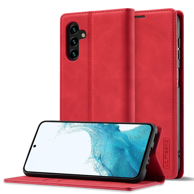 LC.IMEEKE Strong Magnetism Microfiber Leather Phone Case, For Galaxy S26 FE 5G, For Samsung Galaxy S26+ 5G, For Samsung Galaxy S26 Ultra 5G, For Samsung Galaxy S26 5G, For Samsung Galaxy S25 5G, For Samsung Galaxy S25+ 5G, For Samsung Galaxy S25 Ultra ...
