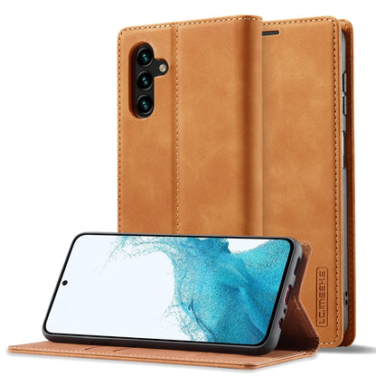 LC.IMEEKE Strong Magnetism Microfiber Leather Phone Case, For Galaxy S26 FE 5G, For Samsung Galaxy S26+ 5G, For Samsung Galaxy S26 Ultra 5G, For Samsung Galaxy S26 5G, For Samsung Galaxy S25 5G, For Samsung Galaxy S25+ 5G, For Samsung Galaxy S25 Ultra ...
