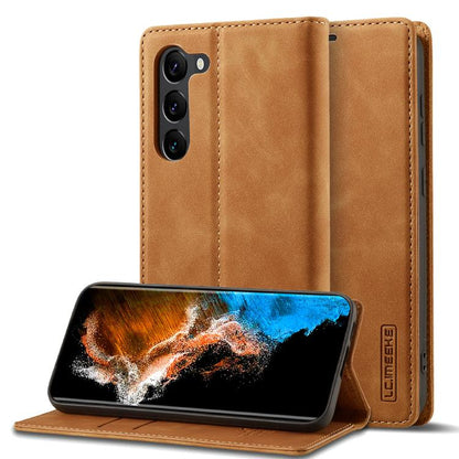 LC.IMEEKE Strong Magnetism Microfiber Leather Phone Case, For Galaxy S26 FE 5G, For Samsung Galaxy S26+ 5G, For Samsung Galaxy S26 Ultra 5G, For Samsung Galaxy S26 5G, For Samsung Galaxy S25 5G, For Samsung Galaxy S25+ 5G, For Samsung Galaxy S25 Ultra ...