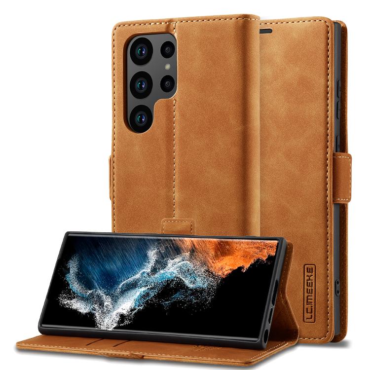 LC.IMEEKE Strong Magnetism Microfiber Leather Phone Case, For Galaxy S26 FE 5G, For Samsung Galaxy S26+ 5G, For Samsung Galaxy S26 Ultra 5G, For Samsung Galaxy S26 5G, For Samsung Galaxy S25 5G, For Samsung Galaxy S25+ 5G, For Samsung Galaxy S25 Ultra ...