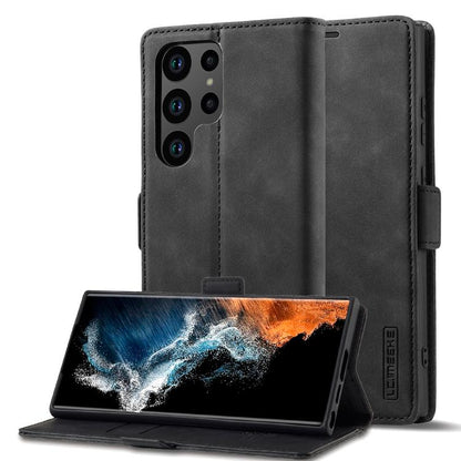LC.IMEEKE Strong Magnetism Microfiber Leather Phone Case, For Galaxy S26 FE 5G, For Samsung Galaxy S26+ 5G, For Samsung Galaxy S26 Ultra 5G, For Samsung Galaxy S26 5G, For Samsung Galaxy S25 5G, For Samsung Galaxy S25+ 5G, For Samsung Galaxy S25 Ultra ...