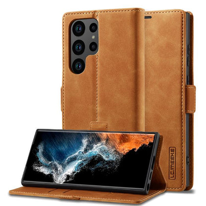 LC.IMEEKE Strong Magnetism Microfiber Leather Phone Case, For Galaxy S26 FE 5G, For Samsung Galaxy S26+ 5G, For Samsung Galaxy S26 Ultra 5G, For Samsung Galaxy S26 5G, For Samsung Galaxy S25 5G, For Samsung Galaxy S25+ 5G, For Samsung Galaxy S25 Ultra ...