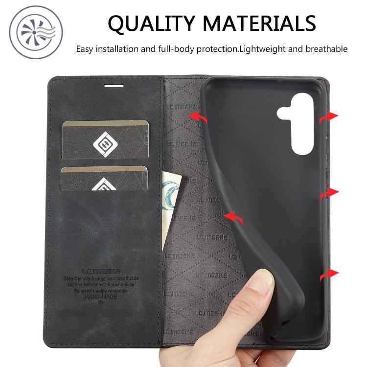 LC.IMEEKE Strong Magnetism Microfiber Leather Phone Case, For Samsung Galaxy S26+ 5G, For Samsung Galaxy S26 Ultra 5G, For Samsung Galaxy S26 5G, For Samsung Galaxy S25 5G, For Samsung Galaxy S25+ 5G, For Samsung Galaxy S25 Ultra 5G                    ...