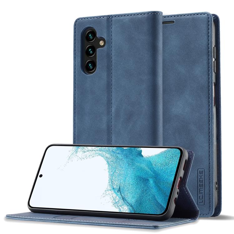 LC.IMEEKE Strong Magnetism Microfiber Leather Phone Case, For Galaxy S26 FE 5G, For Samsung Galaxy S26+ 5G, For Samsung Galaxy S26 Ultra 5G, For Samsung Galaxy S26 5G, For Samsung Galaxy S25 5G, For Samsung Galaxy S25+ 5G, For Samsung Galaxy S25 Ultra ...
