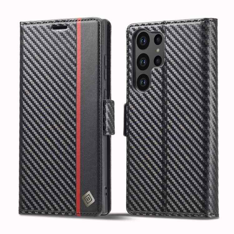 LC.IMEEKE Carbon Fiber Leather Phone Case, For Samsung Galaxy S26+ 5G, For Samsung Galaxy S26 Ultra 5G, For Samsung Galaxy S26 5G, For Samsung Galaxy S25 Edge 5G, For Samsung Galaxy S25 5G, For Samsung Galaxy S25+ 5G, For Samsung Galaxy S25 Ultra 5G   ...