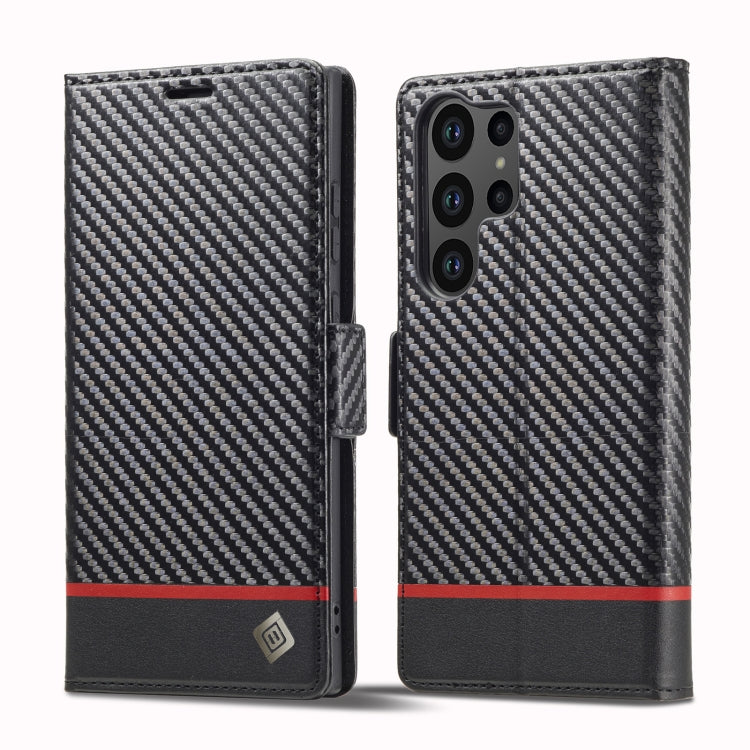 LC.IMEEKE Carbon Fiber Leather Phone Case, For Galaxy S26 FE 5G, For Samsung Galaxy S26+ 5G, For Samsung Galaxy S26 Ultra 5G, For Samsung Galaxy S26 5G, For Samsung Galaxy S25 Edge 5G, For Samsung Galaxy S25 5G, For Samsung Galaxy S25+ 5G              ...