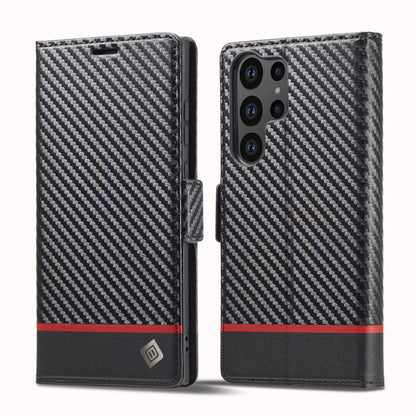 LC.IMEEKE Carbon Fiber Leather Phone Case, For Galaxy S26 FE 5G, For Samsung Galaxy S26+ 5G, For Samsung Galaxy S26 Ultra 5G, For Samsung Galaxy S26 5G, For Samsung Galaxy S25 Edge 5G, For Samsung Galaxy S25 5G, For Samsung Galaxy S25+ 5G              ...
