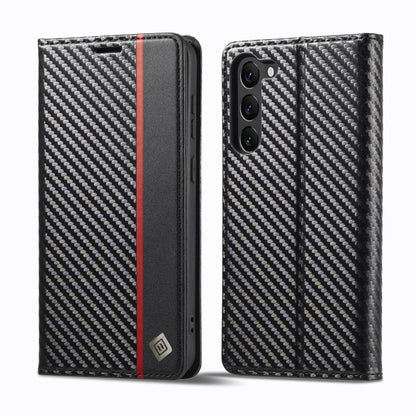LC.IMEEKE Carbon Fiber Leather Phone Case, For Galaxy S26 FE 5G, For Samsung Galaxy S26+ 5G, For Samsung Galaxy S26 Ultra 5G, For Samsung Galaxy S26 5G, For Samsung Galaxy S25 Edge 5G, For Samsung Galaxy S25 5G, For Samsung Galaxy S25+ 5G              ...