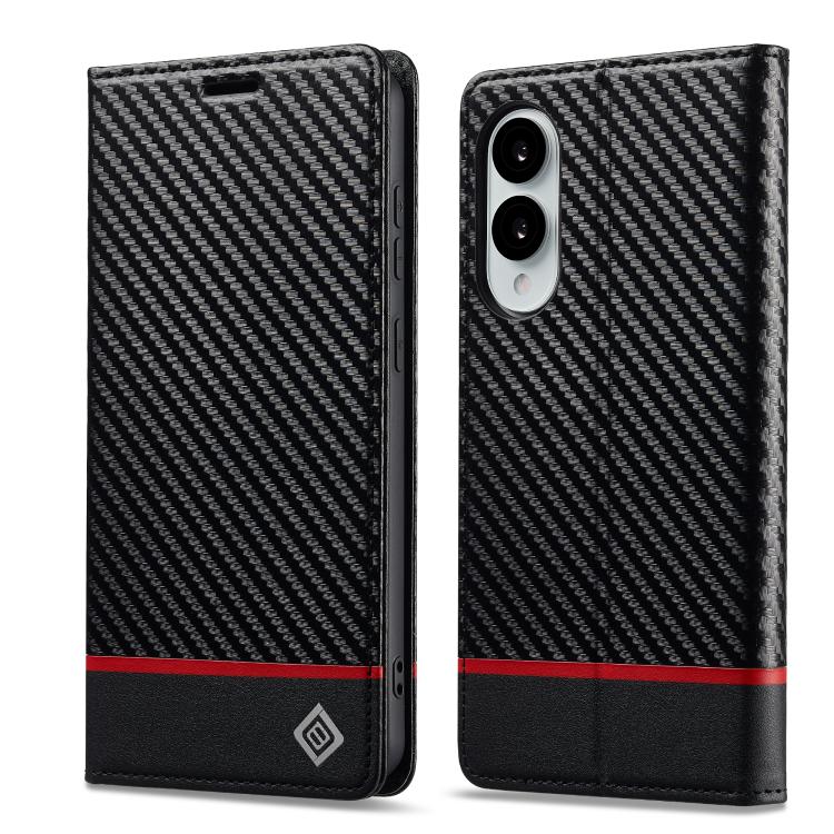 LC.IMEEKE Carbon Fiber Leather Phone Case, For Galaxy S26 FE 5G, For Samsung Galaxy S26+ 5G, For Samsung Galaxy S26 Ultra 5G, For Samsung Galaxy S26 5G, For Samsung Galaxy S25 Edge 5G, For Samsung Galaxy S25 5G, For Samsung Galaxy S25+ 5G              ...