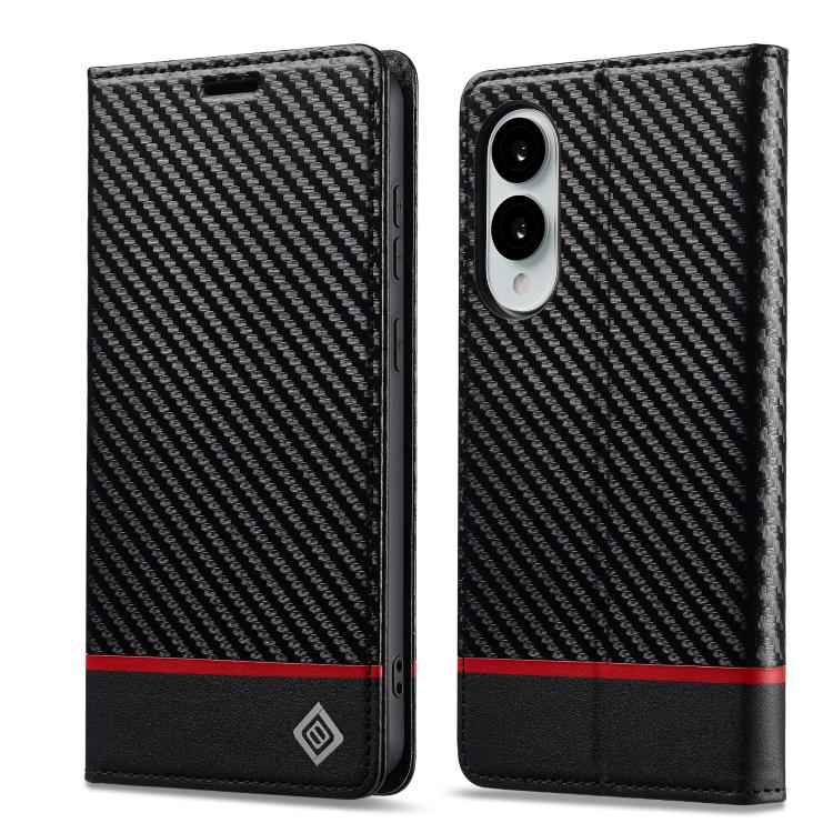 LC.IMEEKE Carbon Fiber Leather Phone Case, For Samsung Galaxy S26+ 5G, For Samsung Galaxy S26 Ultra 5G, For Samsung Galaxy S26 5G, For Samsung Galaxy S25 Edge 5G, For Samsung Galaxy S25 5G, For Samsung Galaxy S25+ 5G, For Samsung Galaxy S25 Ultra 5G   ...