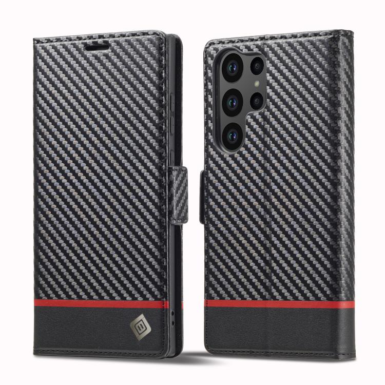 LC.IMEEKE Carbon Fiber Leather Phone Case, For Galaxy S26 FE 5G, For Samsung Galaxy S26+ 5G, For Samsung Galaxy S26 Ultra 5G, For Samsung Galaxy S26 5G, For Samsung Galaxy S25 Edge 5G, For Samsung Galaxy S25 5G, For Samsung Galaxy S25+ 5G              ...