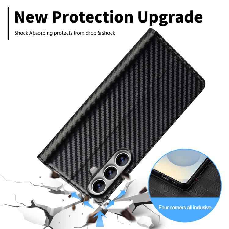 LC.IMEEKE Carbon Fiber Leather Phone Case, For Samsung Galaxy S26+ 5G, For Samsung Galaxy S26 Ultra 5G, For Samsung Galaxy S26 5G, For Samsung Galaxy S25 Edge 5G, For Samsung Galaxy S25 5G, For Samsung Galaxy S25+ 5G, For Samsung Galaxy S25 Ultra 5G   ...