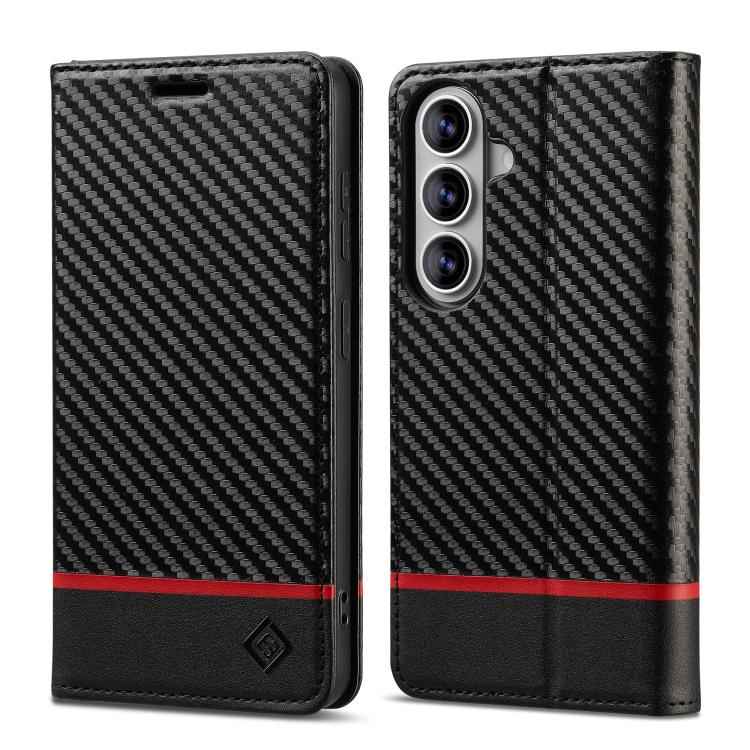 LC.IMEEKE Carbon Fiber Leather Phone Case, For Samsung Galaxy S26+ 5G, For Samsung Galaxy S26 Ultra 5G, For Samsung Galaxy S26 5G, For Samsung Galaxy S25 Edge 5G, For Samsung Galaxy S25 5G, For Samsung Galaxy S25+ 5G, For Samsung Galaxy S25 Ultra 5G   ...