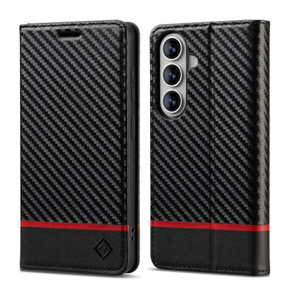 LC.IMEEKE Carbon Fiber Leather Phone Case, For Galaxy S26 FE 5G, For Samsung Galaxy S26+ 5G, For Samsung Galaxy S26 Ultra 5G, For Samsung Galaxy S26 5G, For Samsung Galaxy S25 Edge 5G, For Samsung Galaxy S25 5G, For Samsung Galaxy S25+ 5G              ...